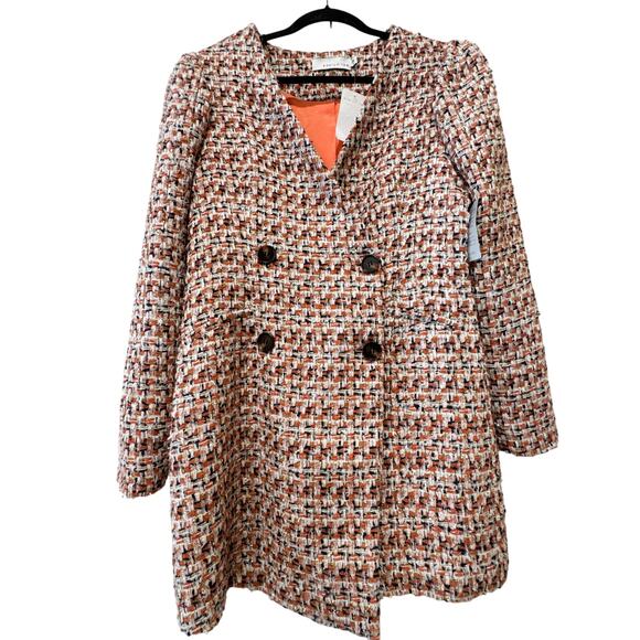 Adelyn Rae Laurie Tweed Double Breasted Mini Dress Size L - Picture 3 of 14